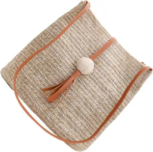 1pc Straw Tote Bag Beach Bag Woven Handbag for Women Girls Portable Bucket Hat Straw