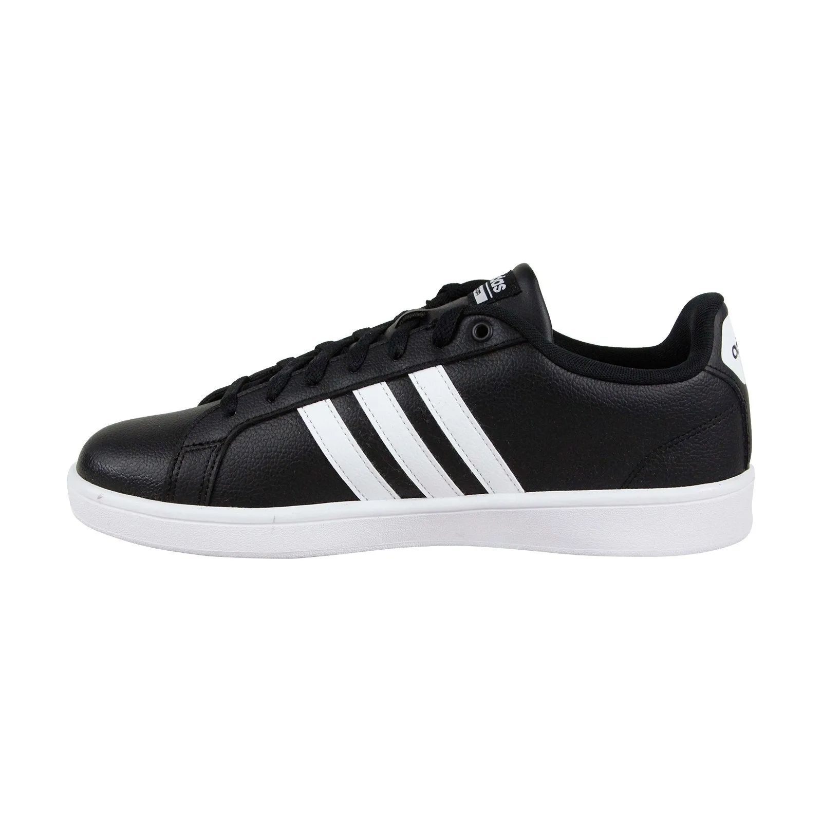 Adidas Cloudfoam Advantage B74264 Mens Black Leather Lifestyle Sneakers Shoes