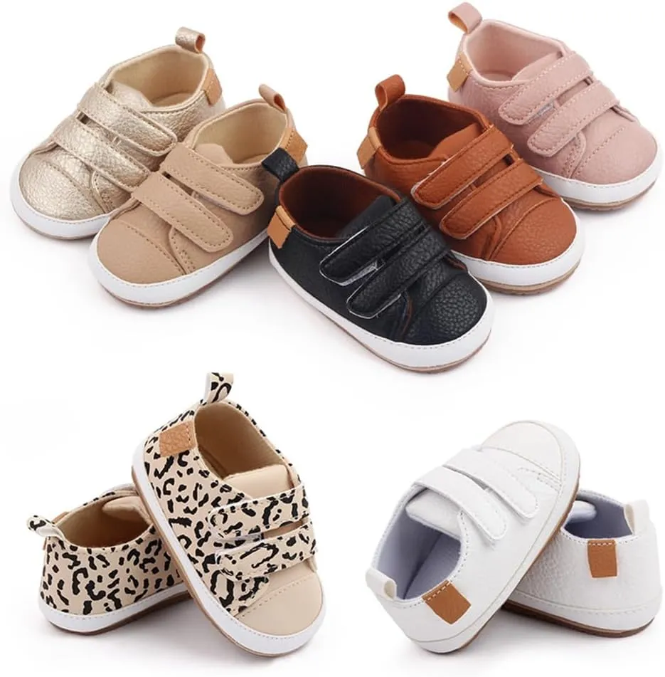 Amtidy Infant Baby Girls Mary Jane Flats Bow Non-Slip Soft Sole Princess Toddler First Walkers PU Leather Sneaker Wedding Dress Shoes