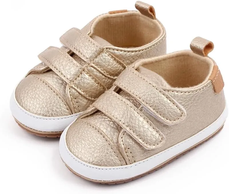 Amtidy Infant Baby Girls Mary Jane Flats Bow Non-Slip Soft Sole Princess Toddler First Walkers PU Leather Sneaker Wedding Dress Shoes