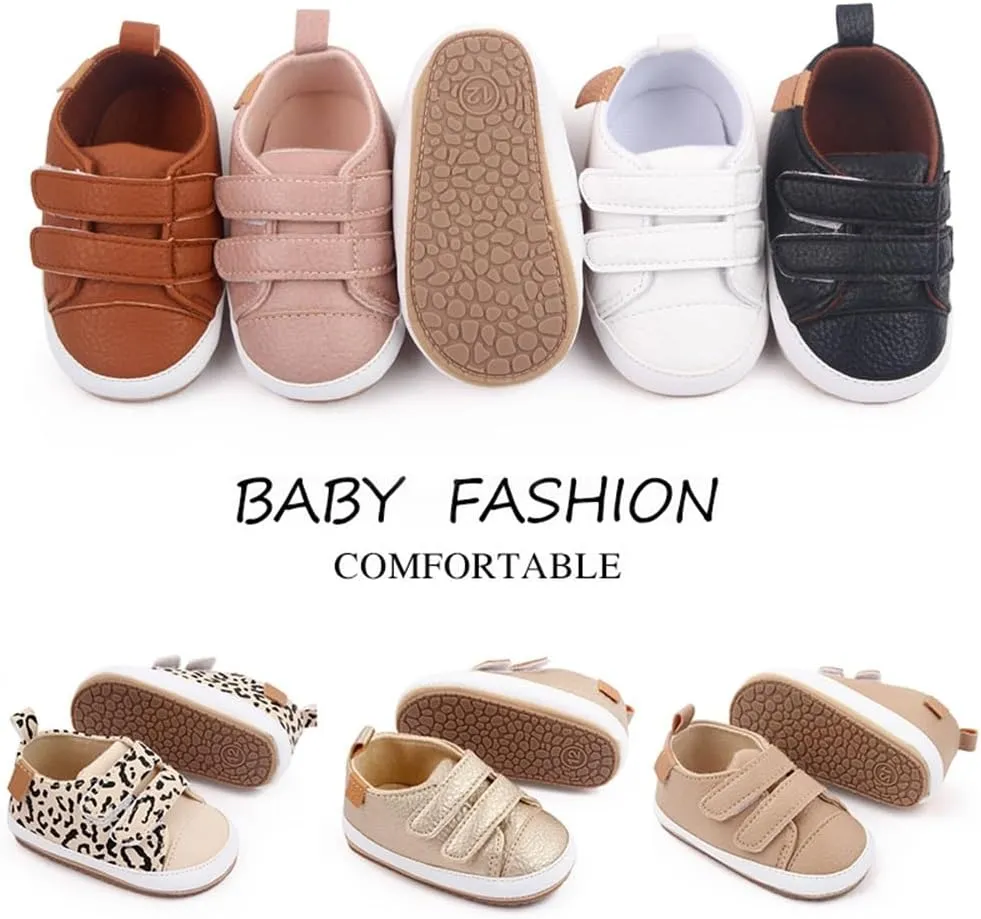 Amtidy Infant Baby Girls Mary Jane Flats Bow Non-Slip Soft Sole Princess Toddler First Walkers PU Leather Sneaker Wedding Dress Shoes
