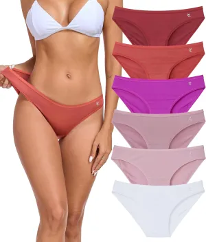 ANLIQI Modal Underwear Women Supersoft Bikini Panties for Women Pack Hi Cut Hipster Breathable Comfy Stretchy Ladies Undies