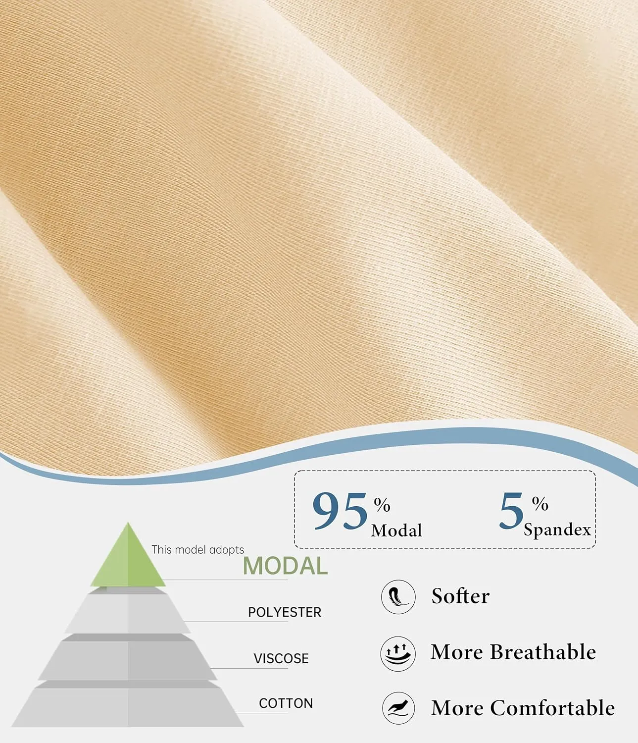 ANLIQI Modal Underwear Women Supersoft Bikini Panties for Women Pack Hi Cut Hipster Breathable Comfy Stretchy Ladies Undies
