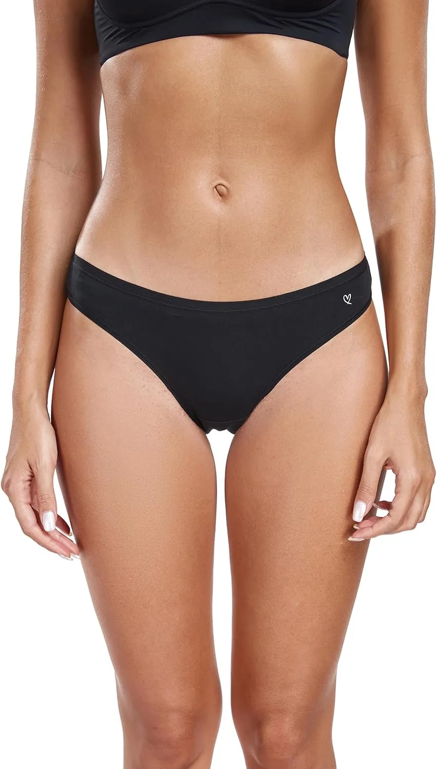 ANLIQI Modal Underwear Women Supersoft Bikini Panties for Women Pack Hi Cut Hipster Breathable Comfy Stretchy Ladies Undies