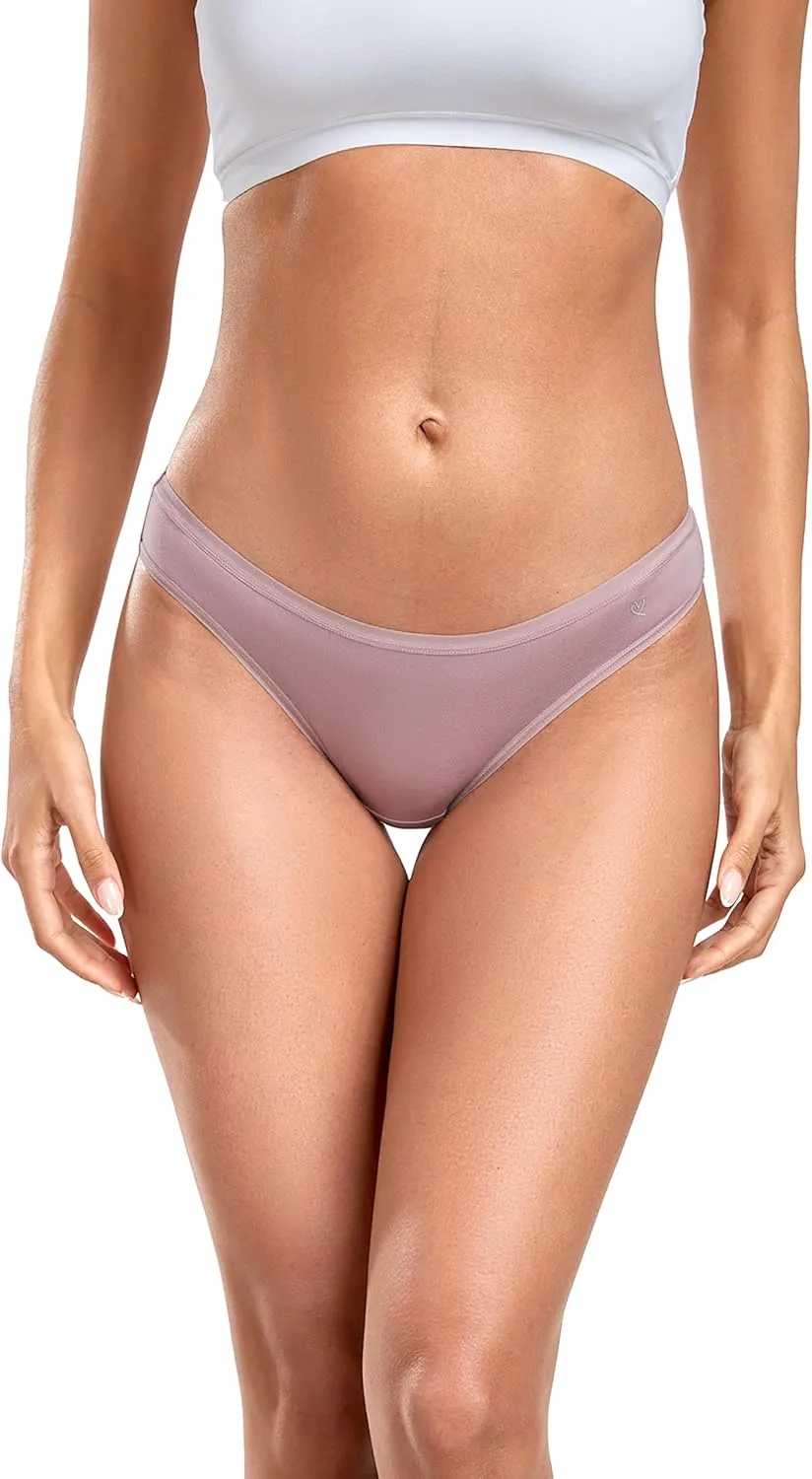 ANLIQI Modal Underwear Women Supersoft Bikini Panties for Women Pack Hi Cut Hipster Breathable Comfy Stretchy Ladies Undies