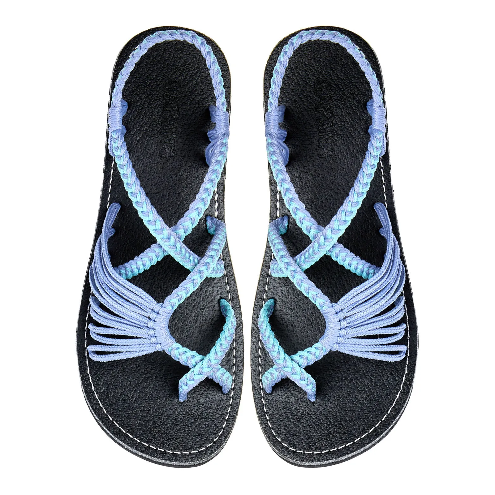 Banyan - Lavender Turquoise Rope Sandals