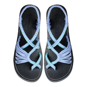 Banyan - Lavender Turquoise Rope Sandals