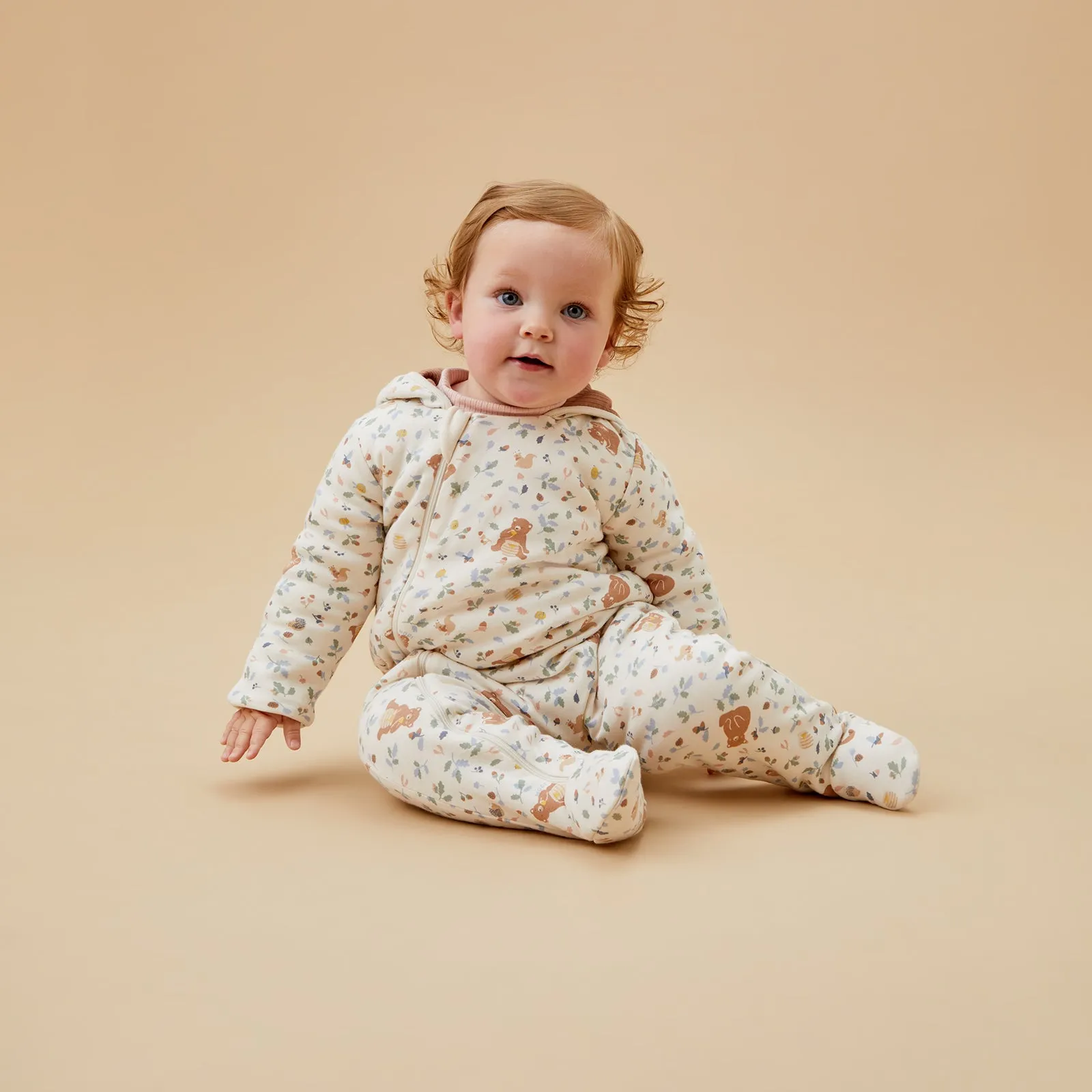 Bear Print Pramsuit