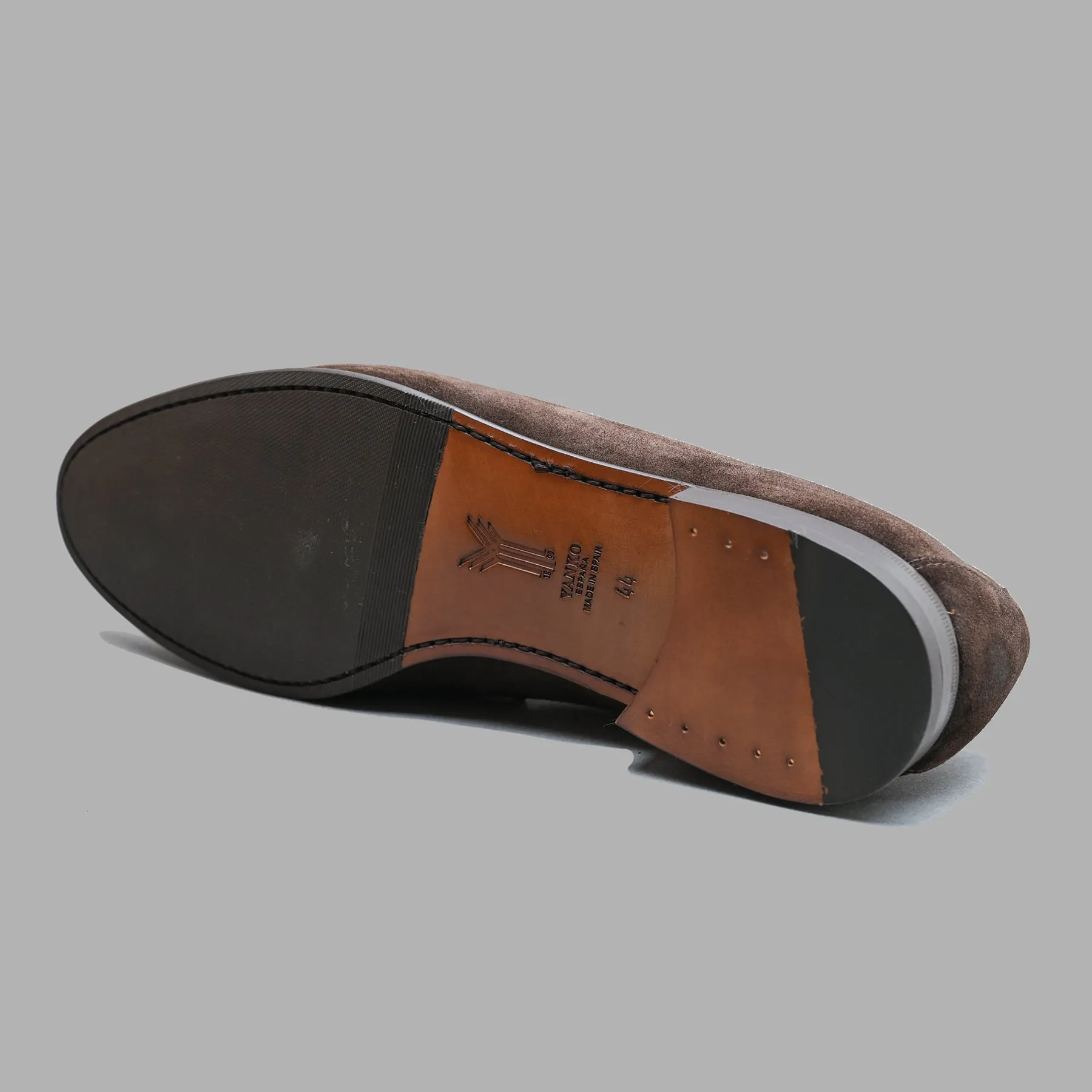 Belgian Horsebit Loafer in Dark Brown Suede