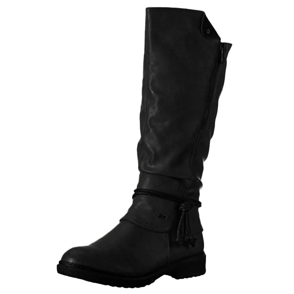 Bella Luxe Long Boots - Women’s PU High Tube Boots by The Nevermore