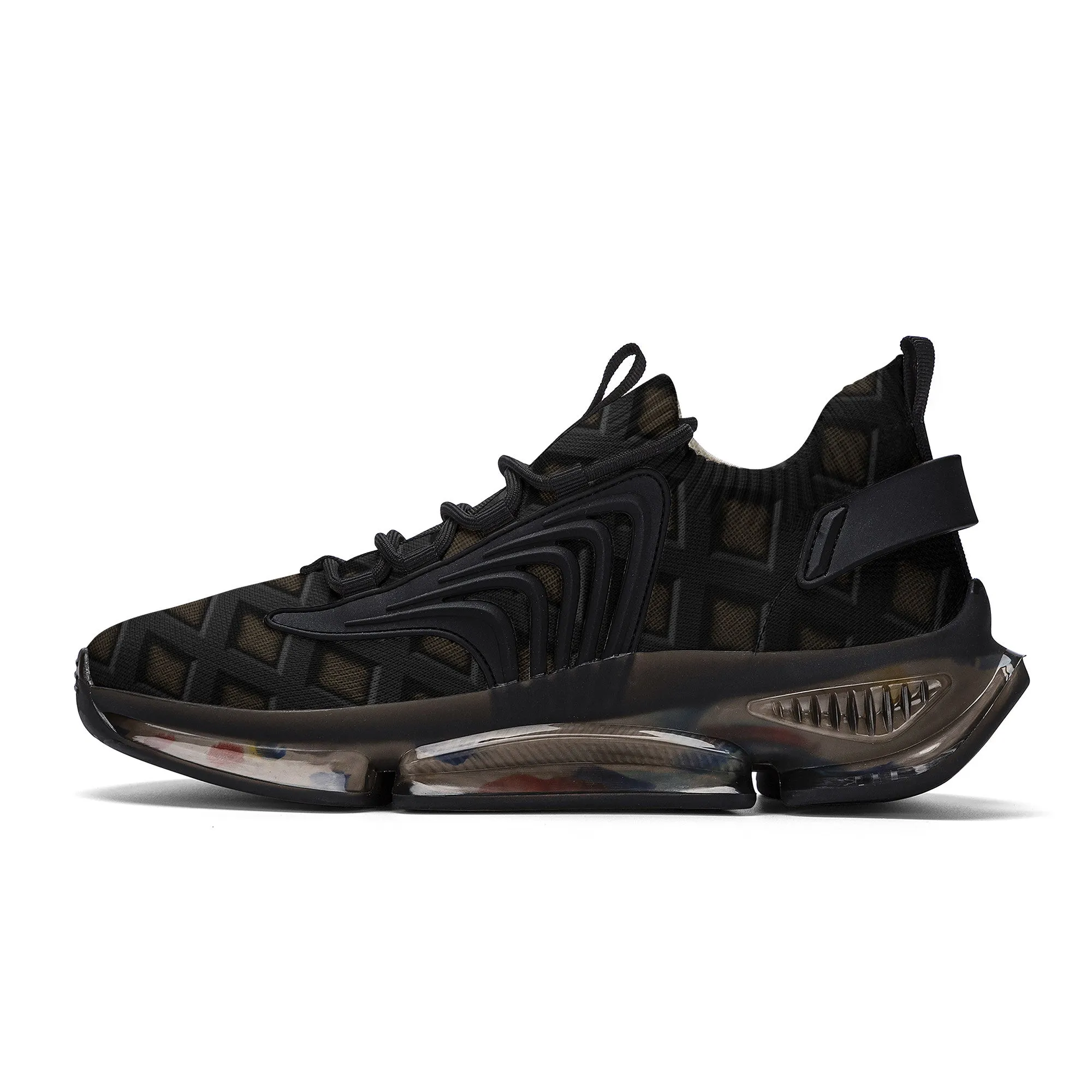 Black Gold React Sneakers - Black