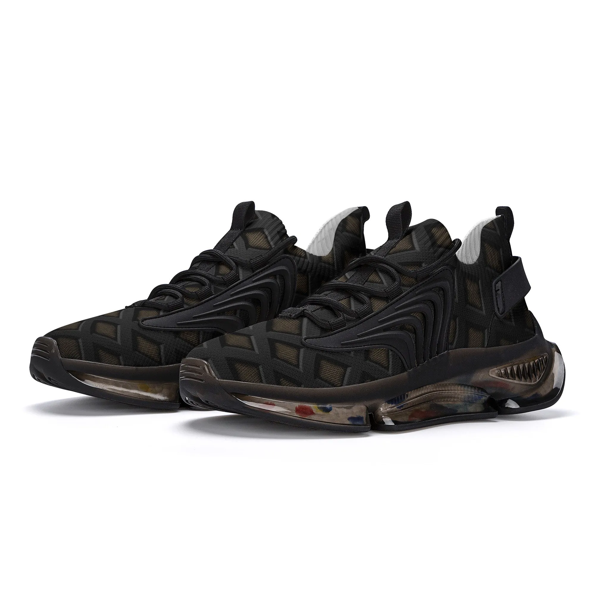 Black Gold React Sneakers - Black