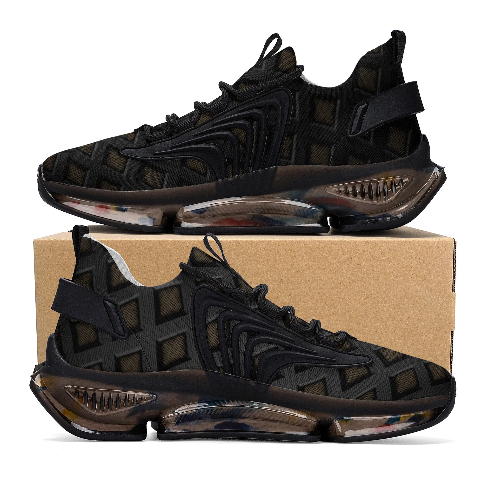 Black Gold React Sneakers - Black
