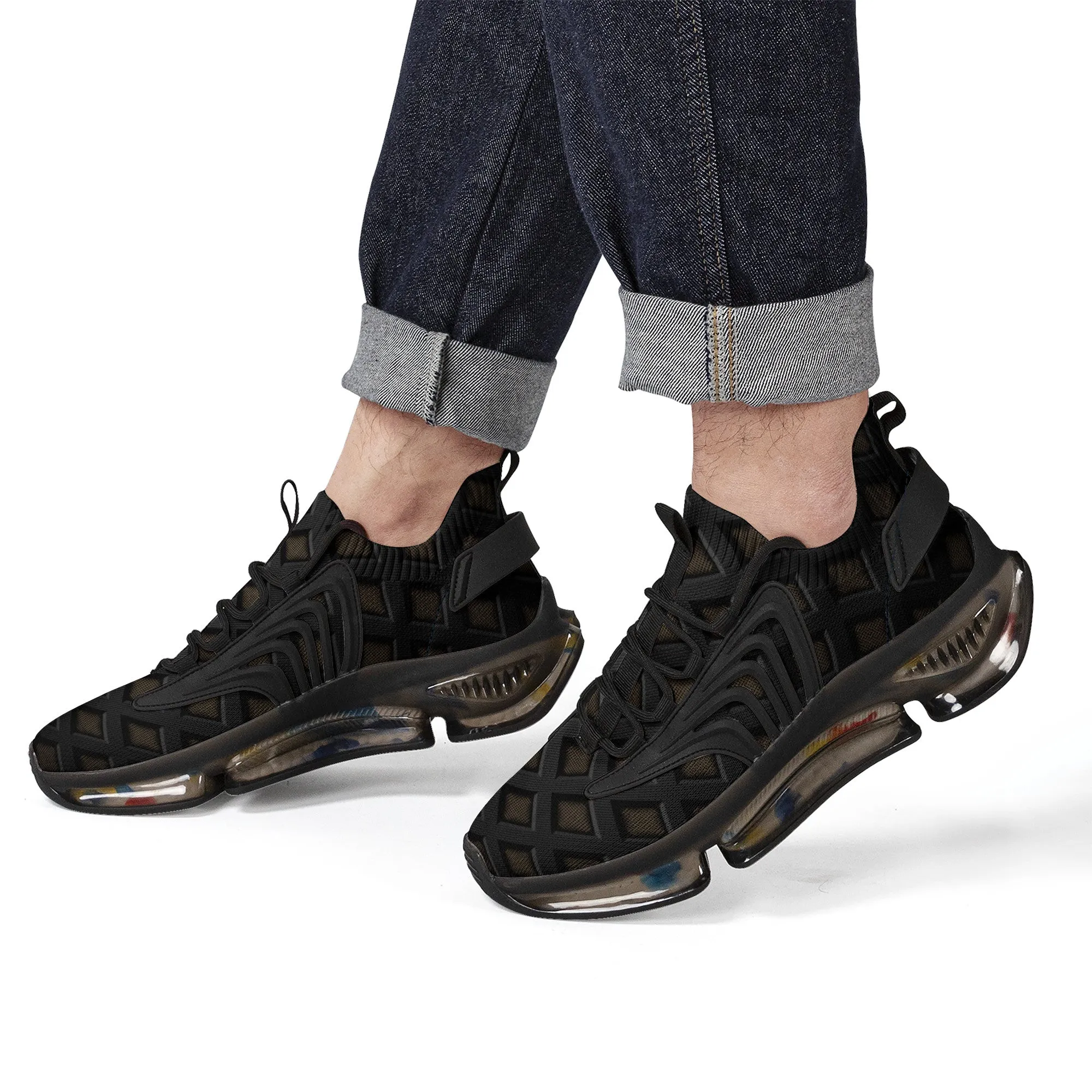 Black Gold React Sneakers - Black