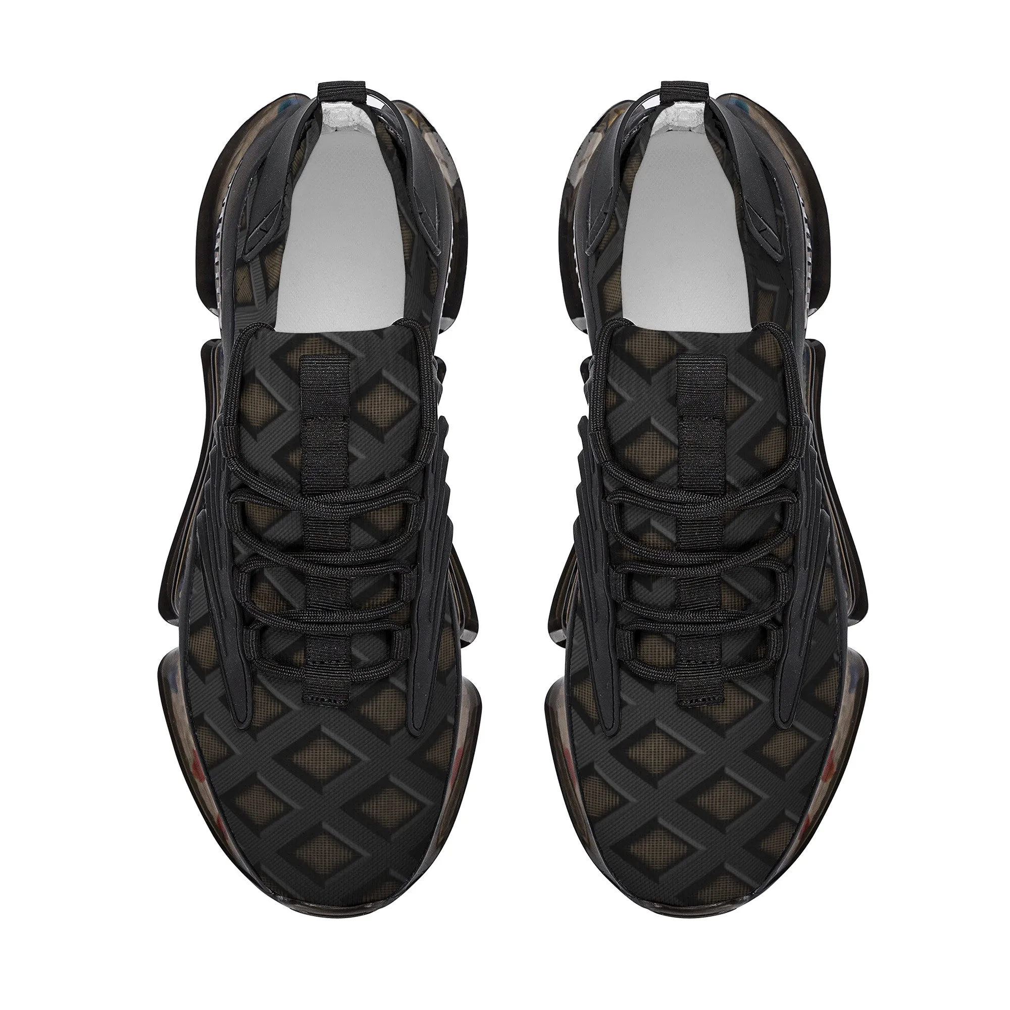 Black Gold React Sneakers - Black