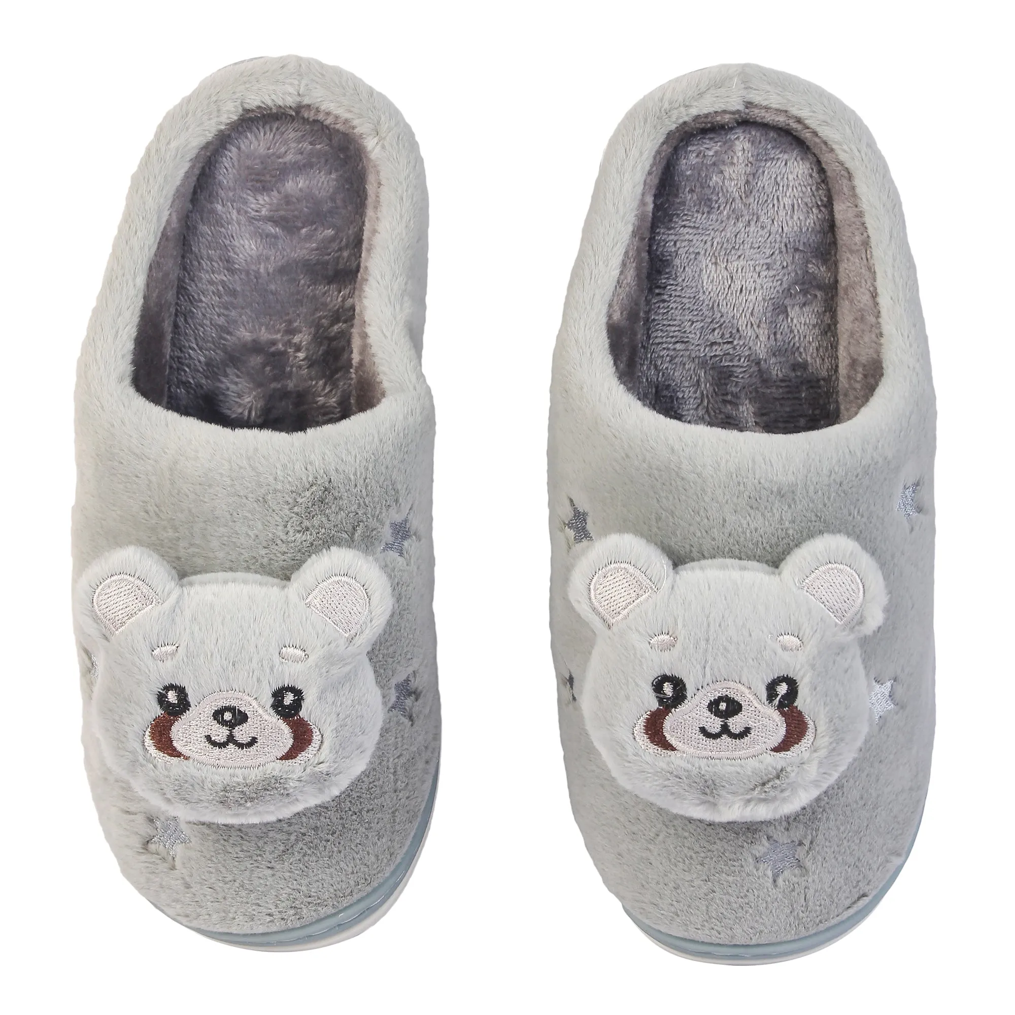 Brauch Women's Grey Panda Winter Slippers