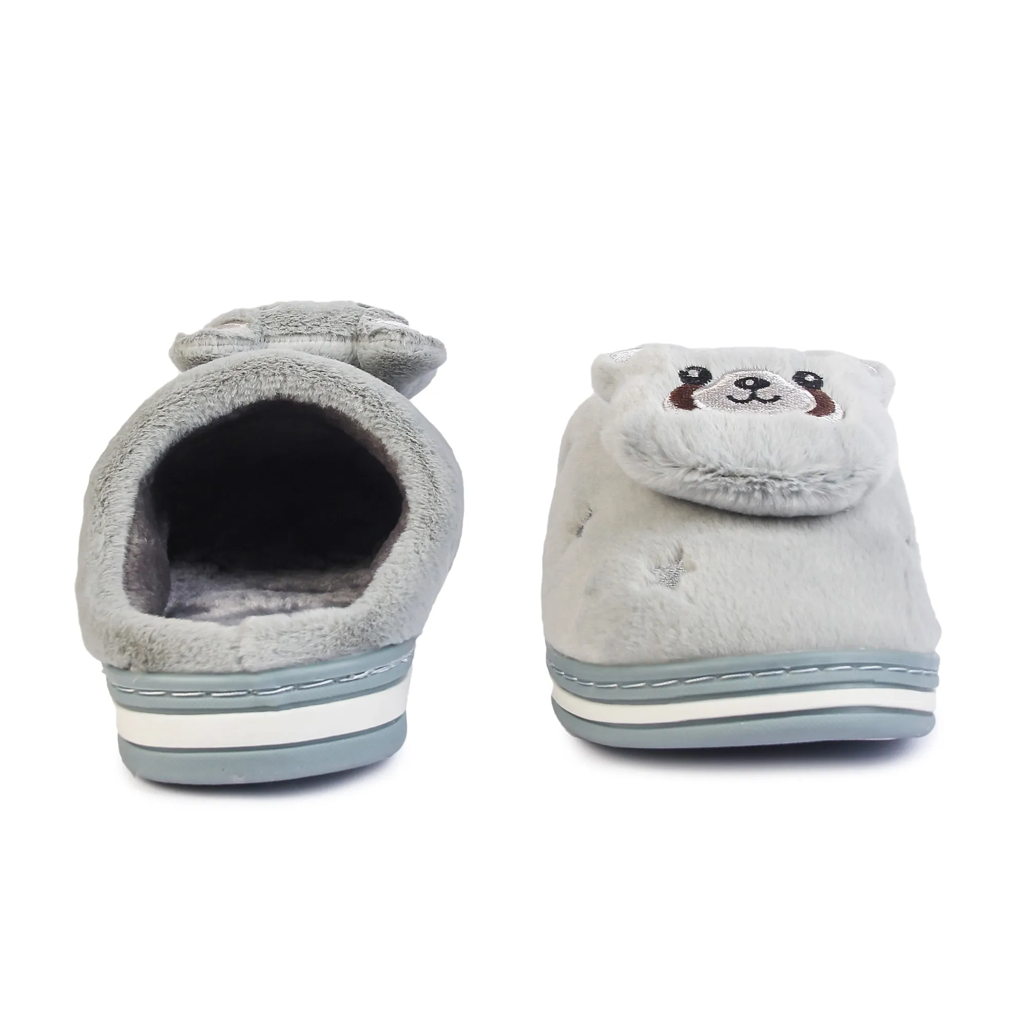 Brauch Women's Grey Panda Winter Slippers