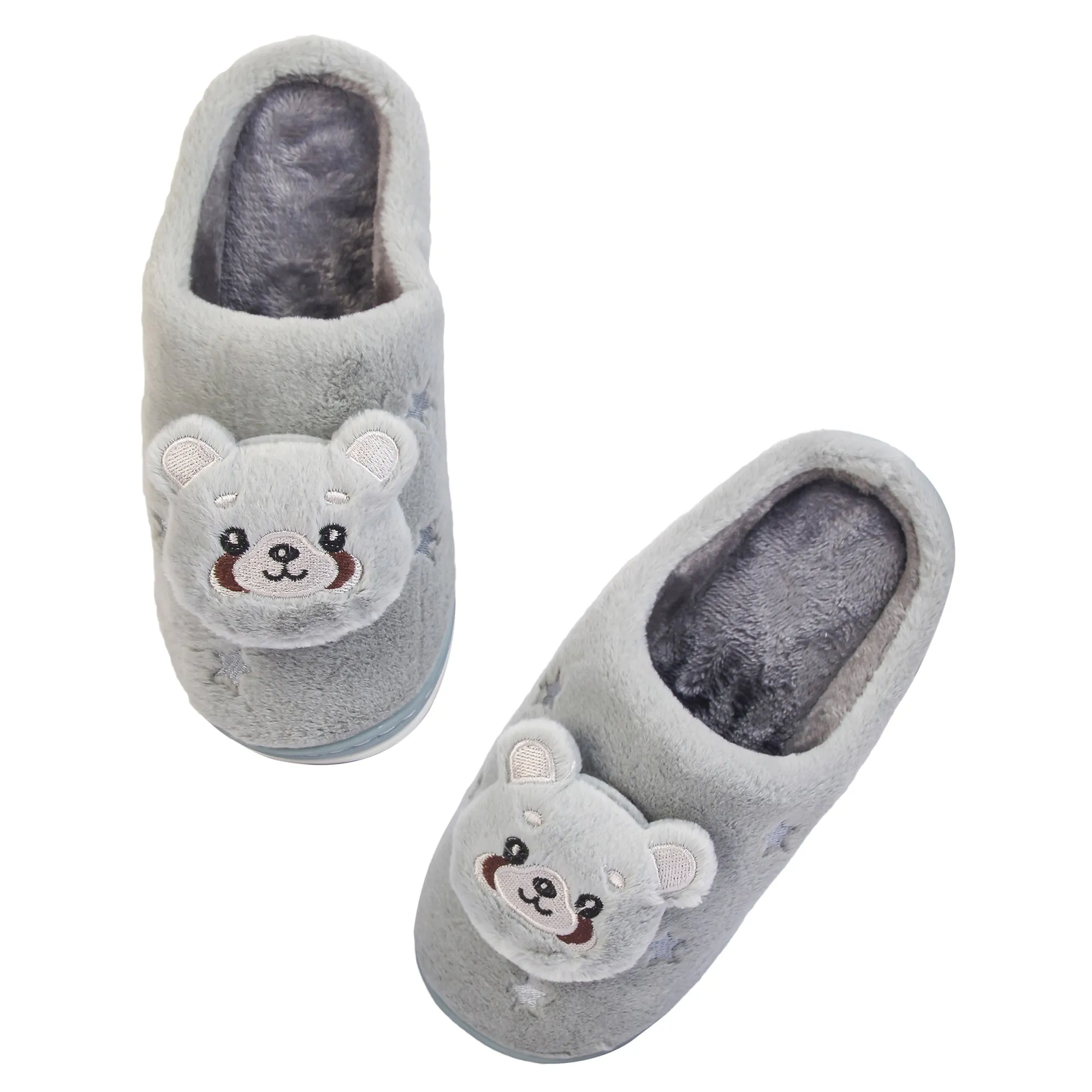 Brauch Women's Grey Panda Winter Slippers