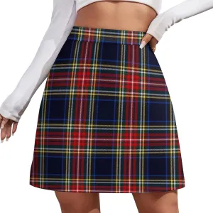 Buffalo Plaid Pattern Short Skirt Womans Athletic Skorts Golf Skirts High Waist Breathable Sports Skort Athletic