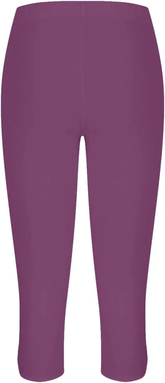 Capri Leggings for Women High Waist Stretch Workout Bottom Cropped Trousers Side Hollow Out Hem Slimming Yoga Pants