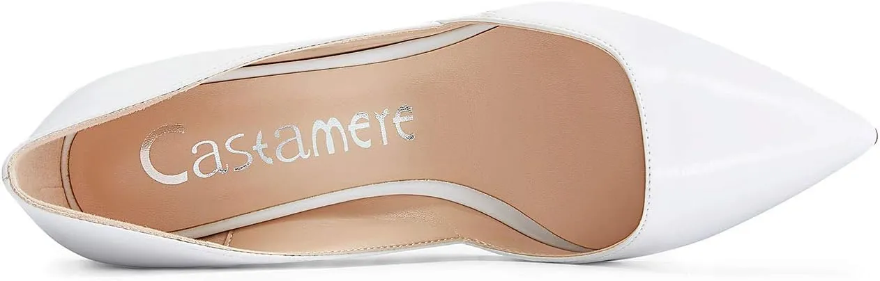 Castamere Womens D'Orsay Slip On High Heels Pumps Elegant Pointy Toe Stilettos 10CM Heel Shoes