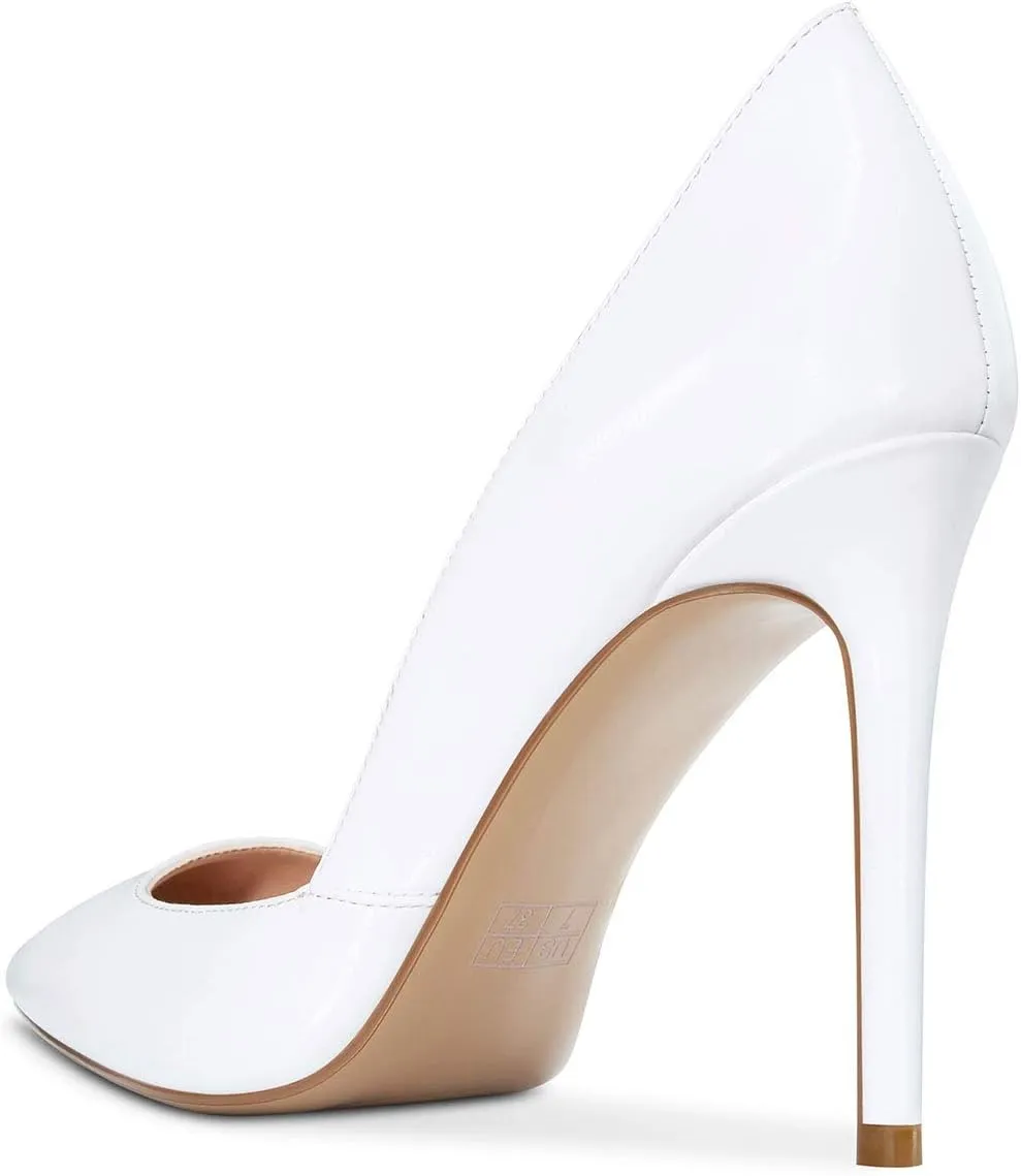 Castamere Womens D'Orsay Slip On High Heels Pumps Elegant Pointy Toe Stilettos 10CM Heel Shoes