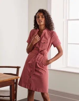 Cecily Shirt Dress-Dusty Rose