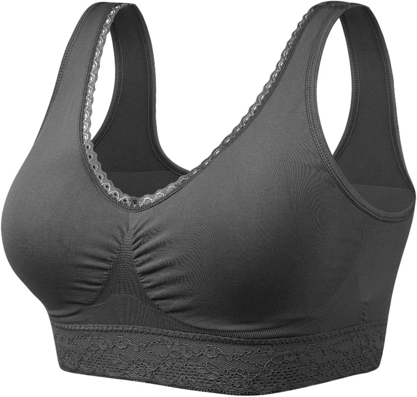 Coobie Seamless Comfort Bra with Lace Trim