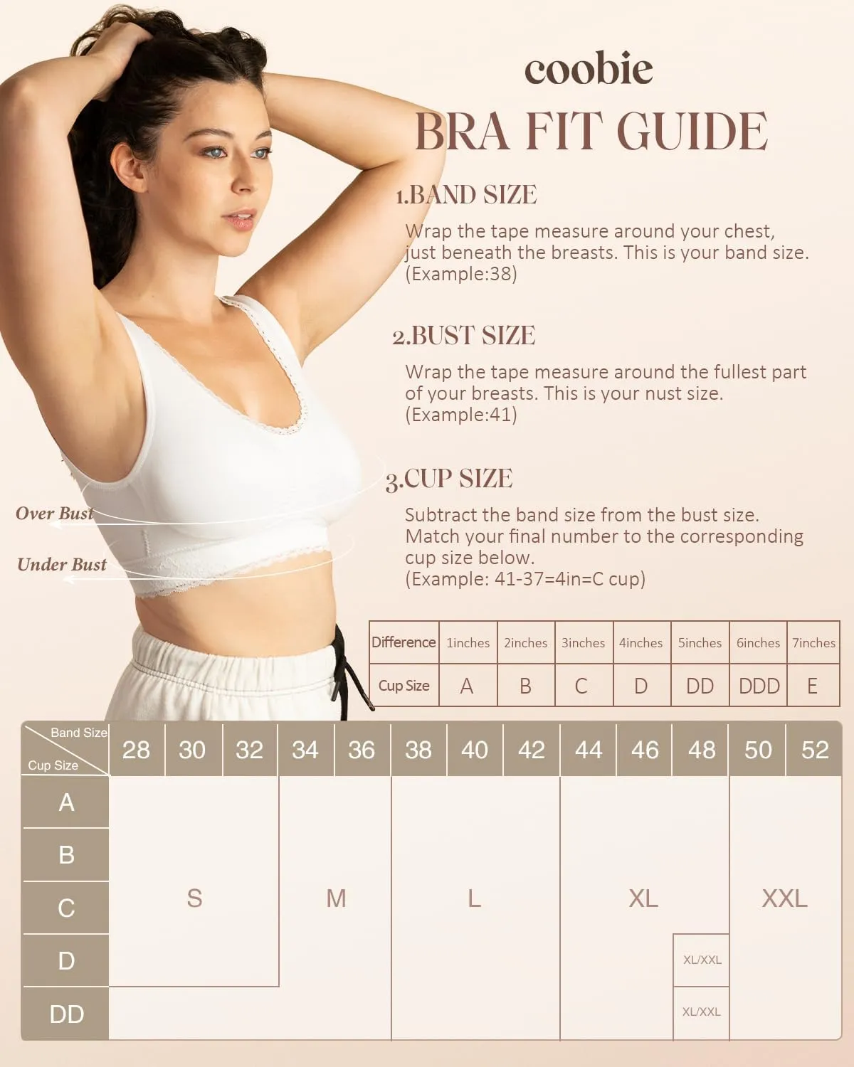 Coobie Seamless Comfort Bra with Lace Trim