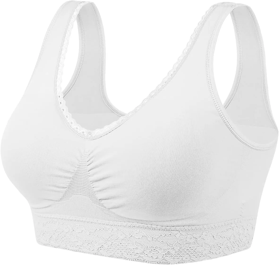 Coobie Seamless Comfort Bra with Lace Trim