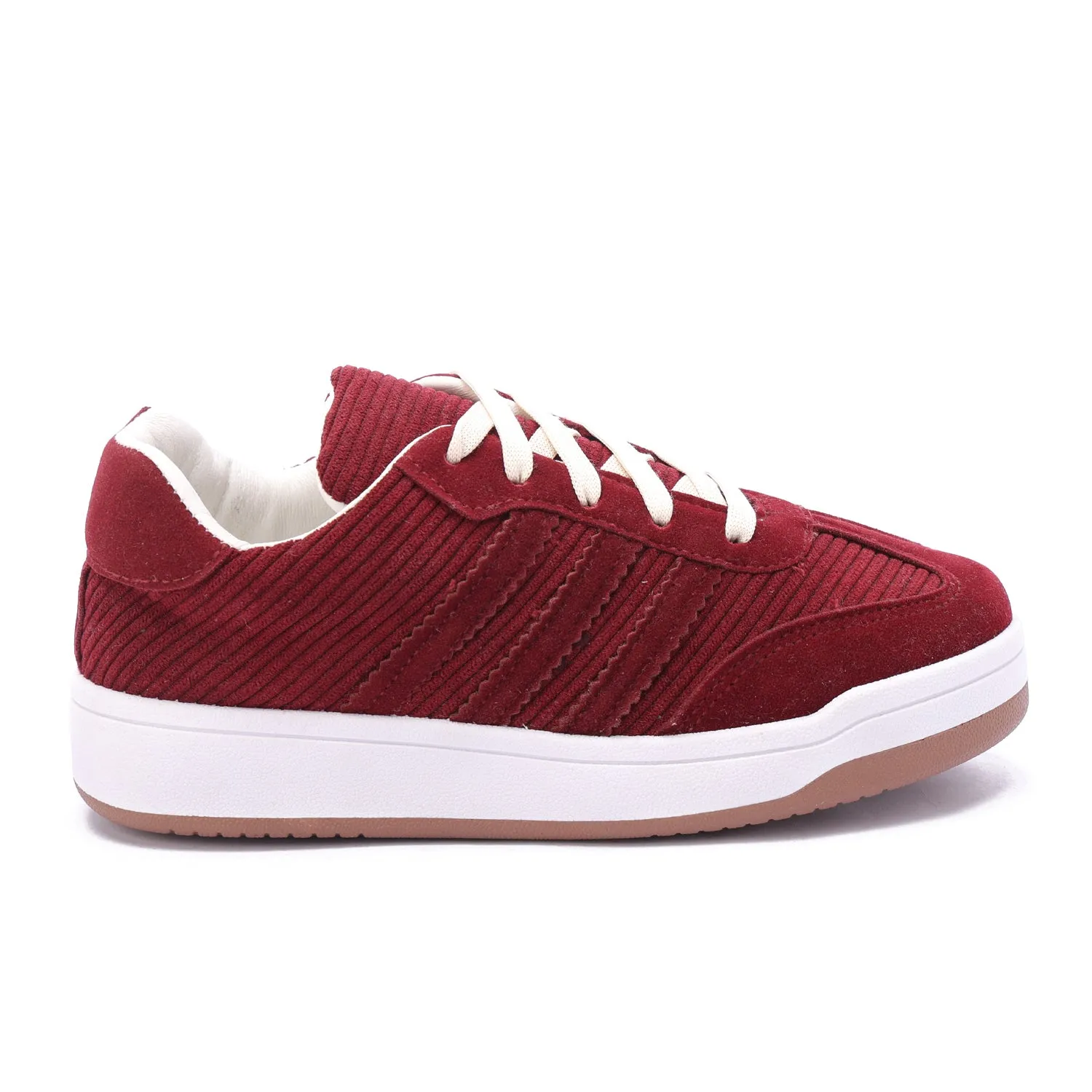 Corduroy Retro Sneakers-Red