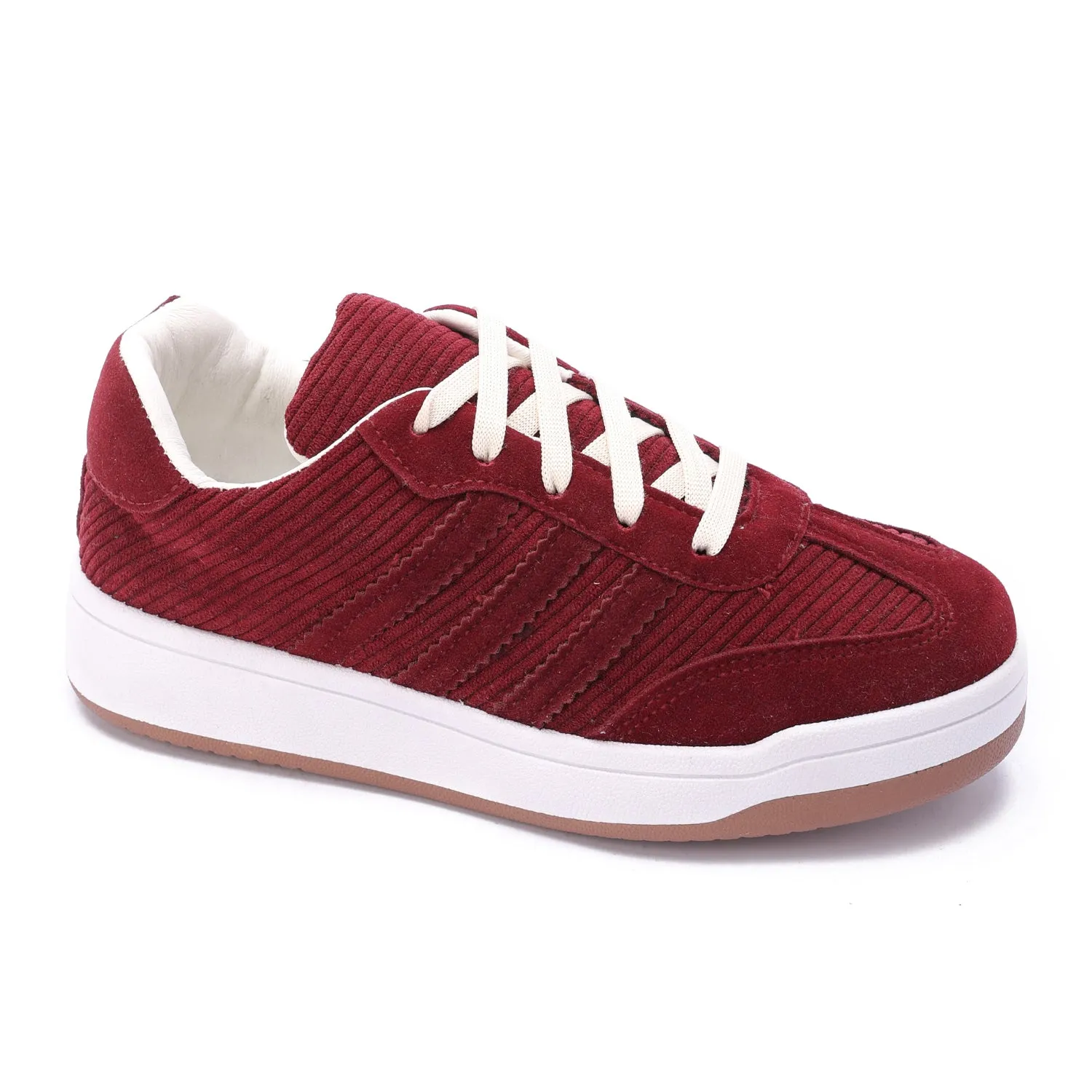 Corduroy Retro Sneakers-Red