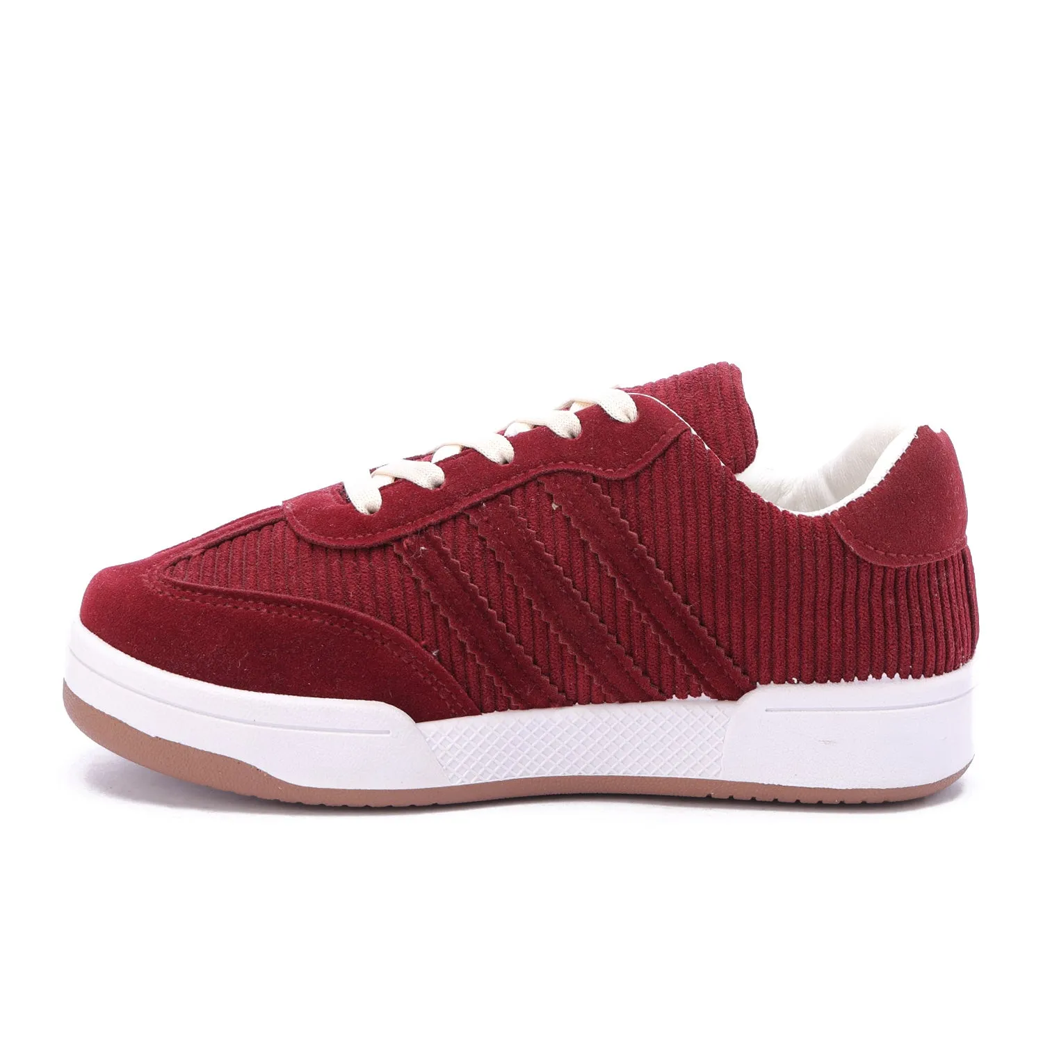 Corduroy Retro Sneakers-Red