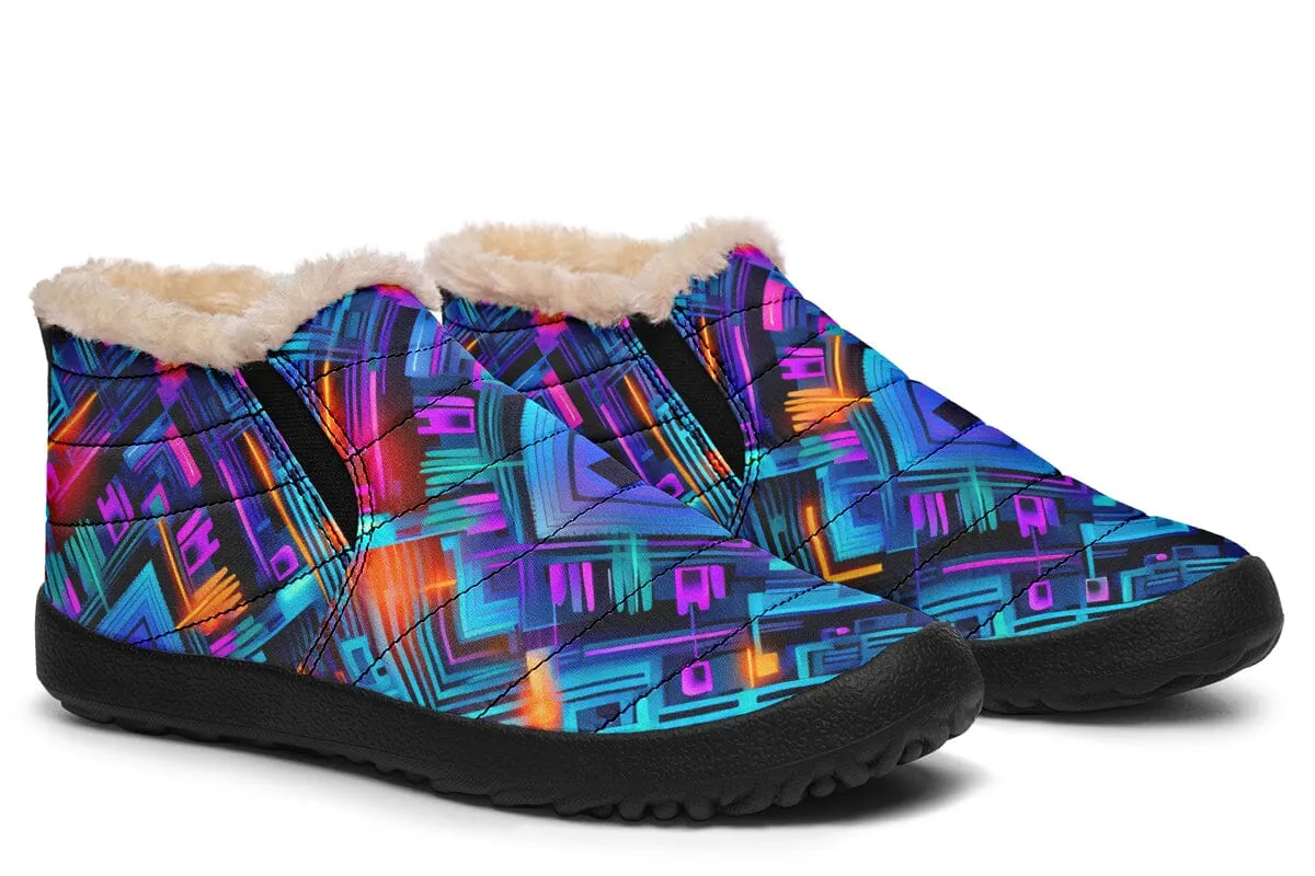 Cyan Convergence Winter Slippers
