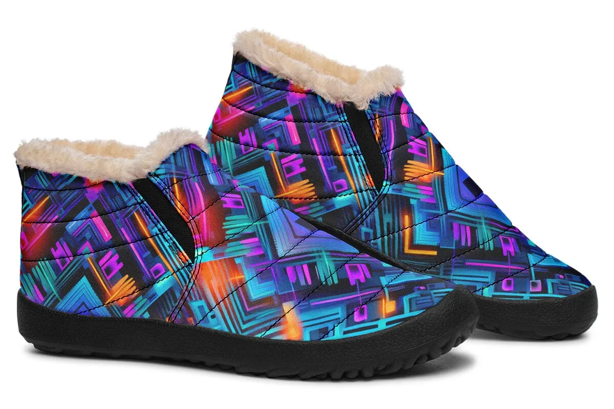 Cyan Convergence Winter Slippers