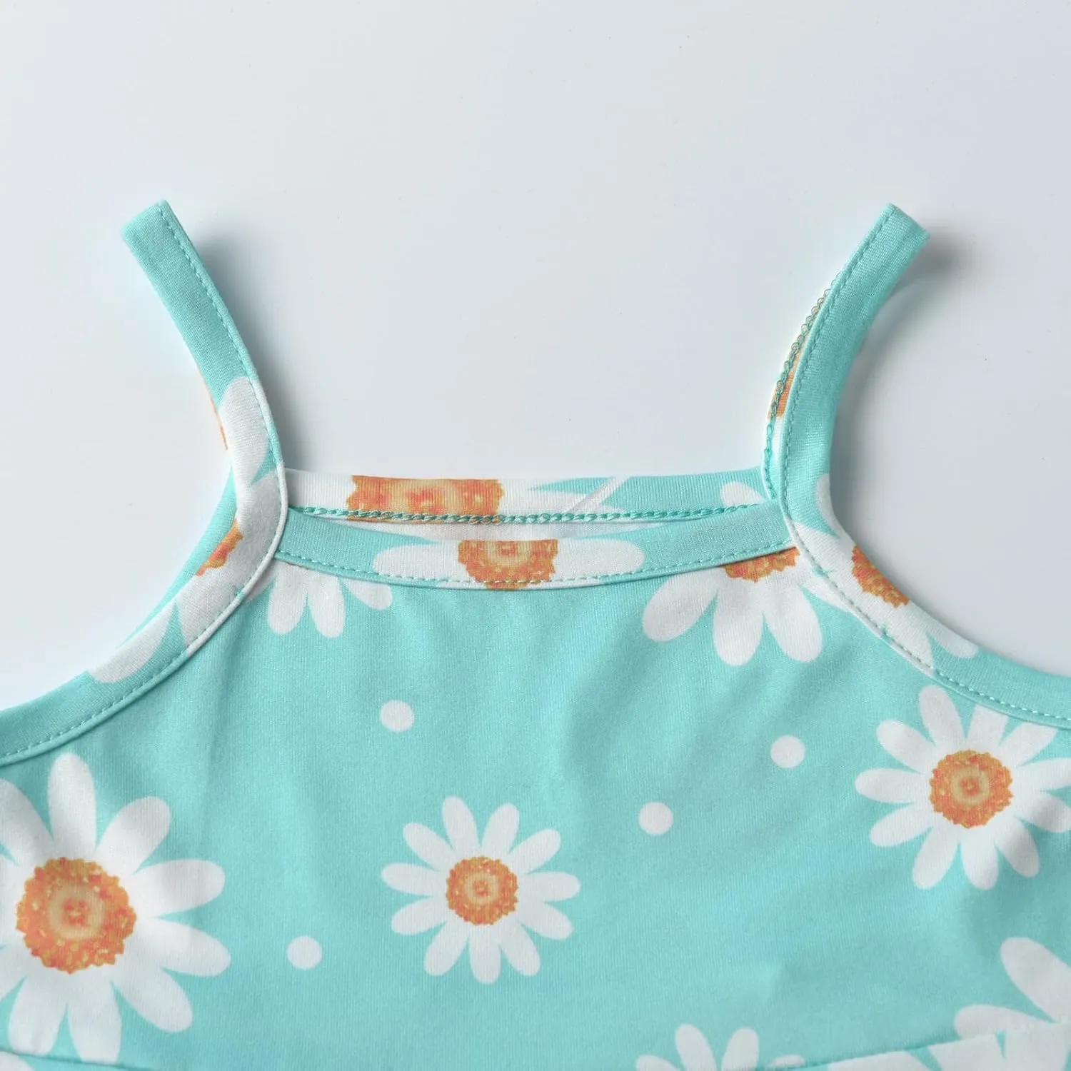 Derouetkia Infant Baby Girl Dress Summer Halter Sleeveless Flower Dresses Toddler Beach Sundress with Hat