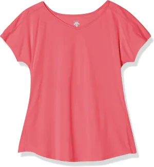 Descente DMWMJA57 Women's Short Sleeve Shirt, Sweat Absorbent, Quick Drying, UV Protection, Sweat Prevention