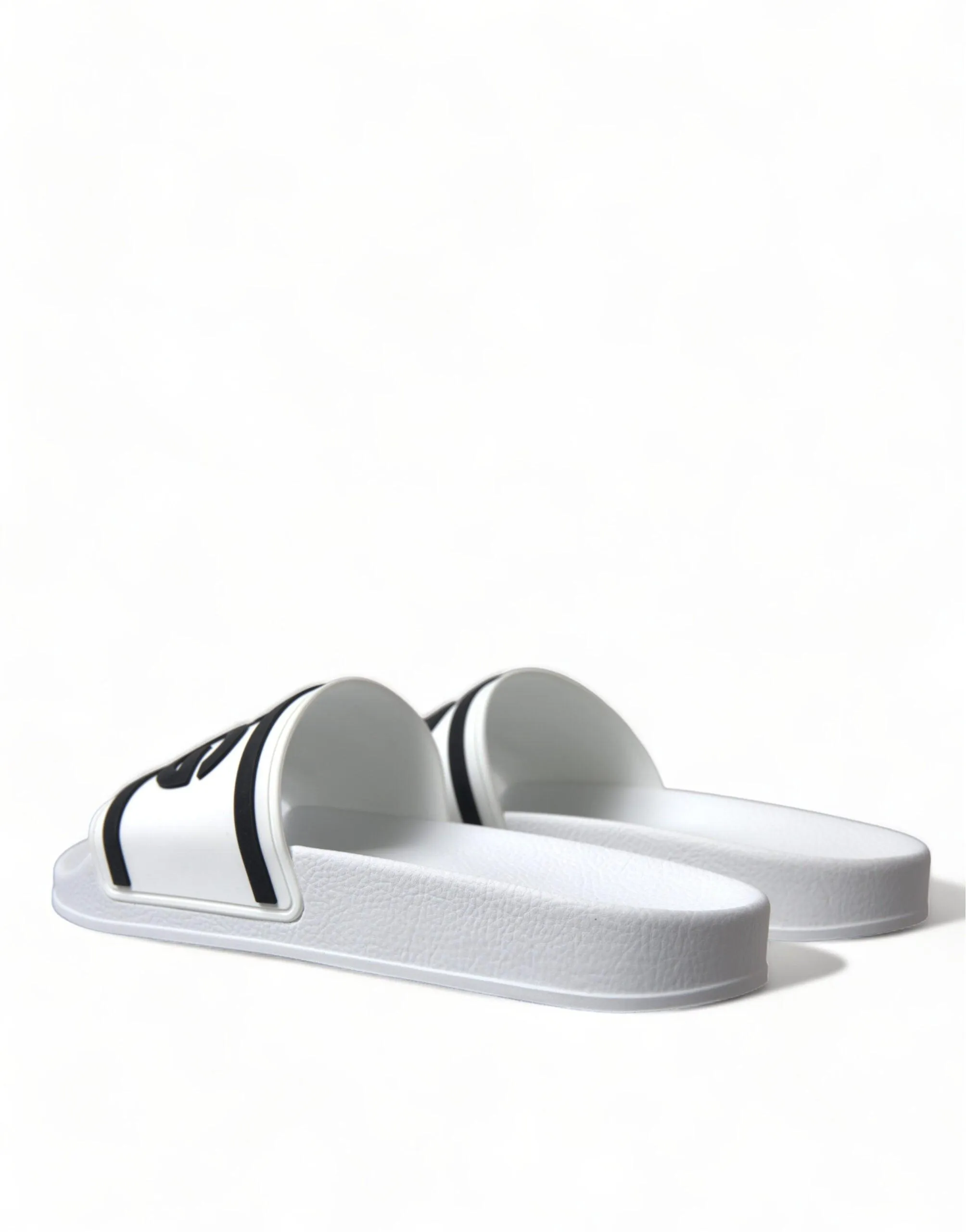 Dolce & Gabbana White Rubber Sandals Slippers Beachwear Men Shoes