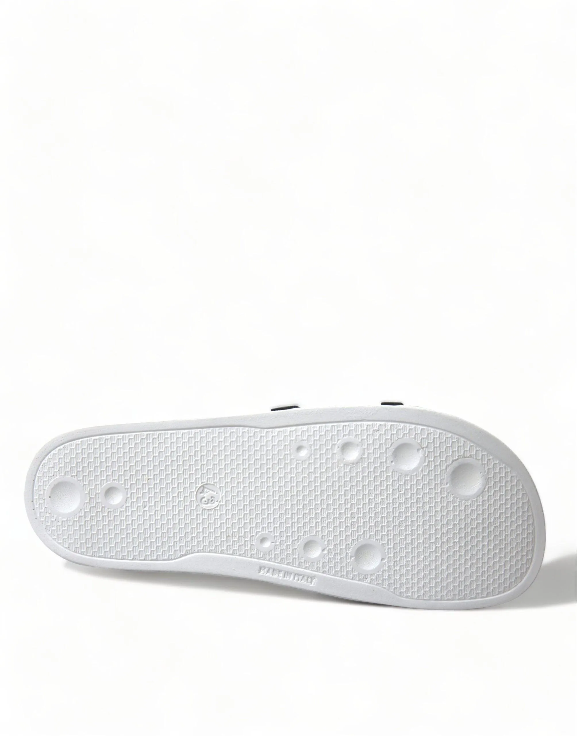 Dolce & Gabbana White Rubber Sandals Slippers Beachwear Men Shoes