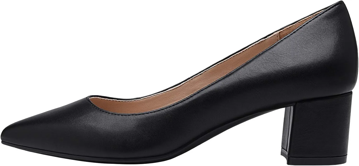 DREAM PAIRS Women??s Chunky Low Block Heels Closed Toe Dress Pumps Shoes