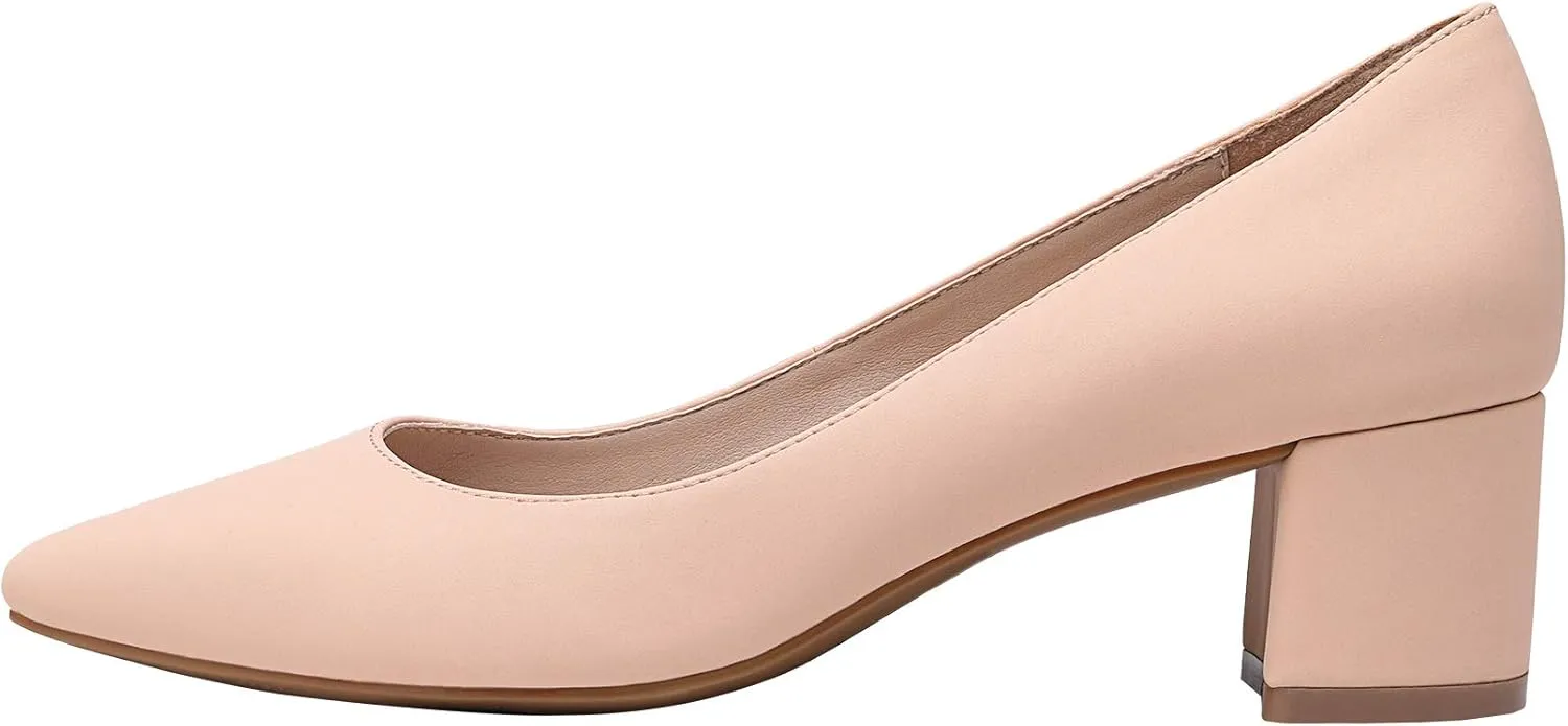 DREAM PAIRS Women??s Chunky Low Block Heels Closed Toe Dress Pumps Shoes