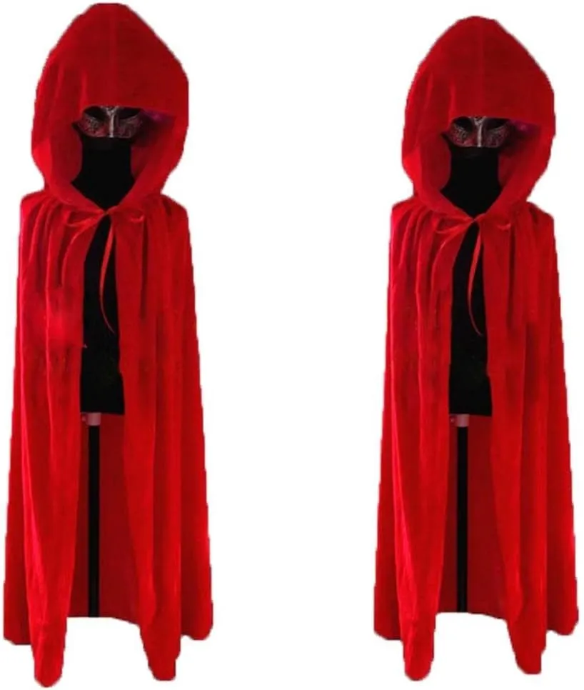 Ecity Unisex Kids Velvet Hooded Cloak Cape Halloween Party Decoration Role Cosplay Costumes Outwear