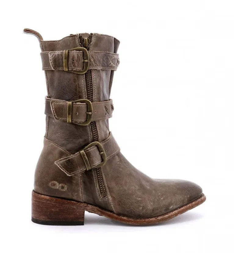 Elara Edge Buckled Motorcycle Boots - by The Nevermore