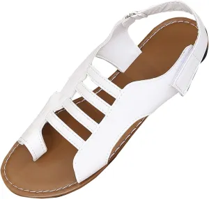 Flat Sandals for Women Dressy Summer Comfortable Ankle Strap Comfort Slip-on Elastic Slingback Light Weight Sandals