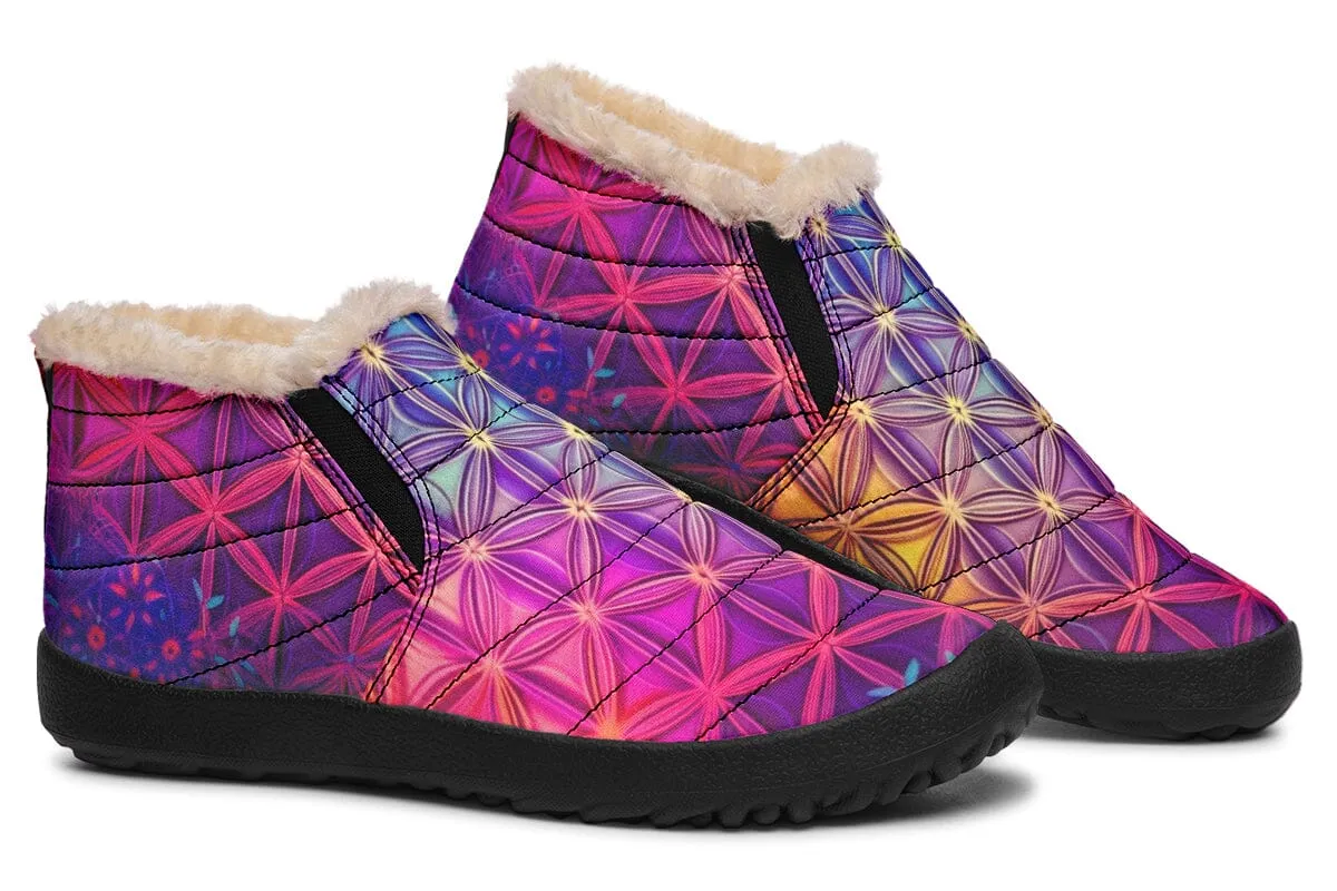 Flower Life Purp Winter Slippers