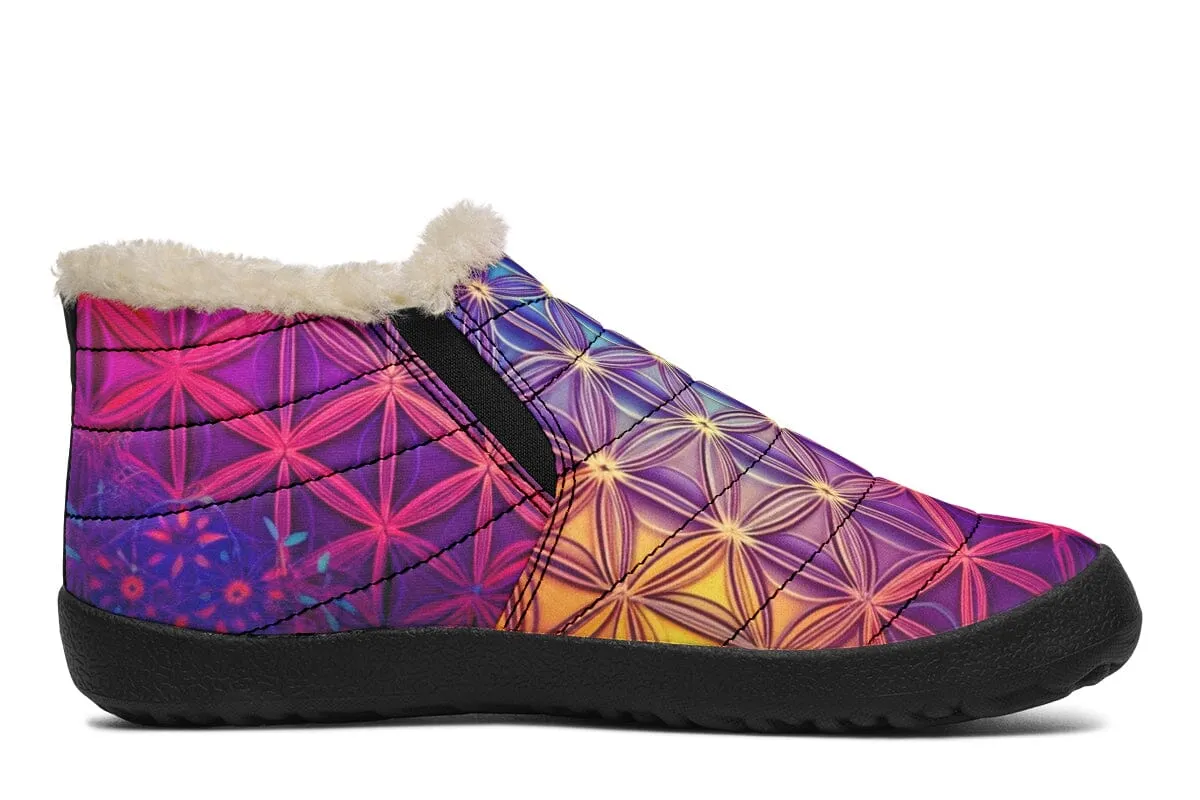Flower Life Purp Winter Slippers