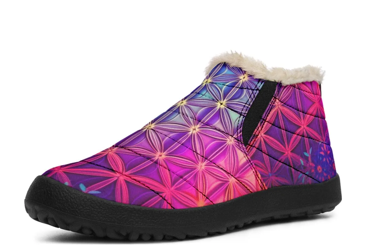 Flower Life Purp Winter Slippers
