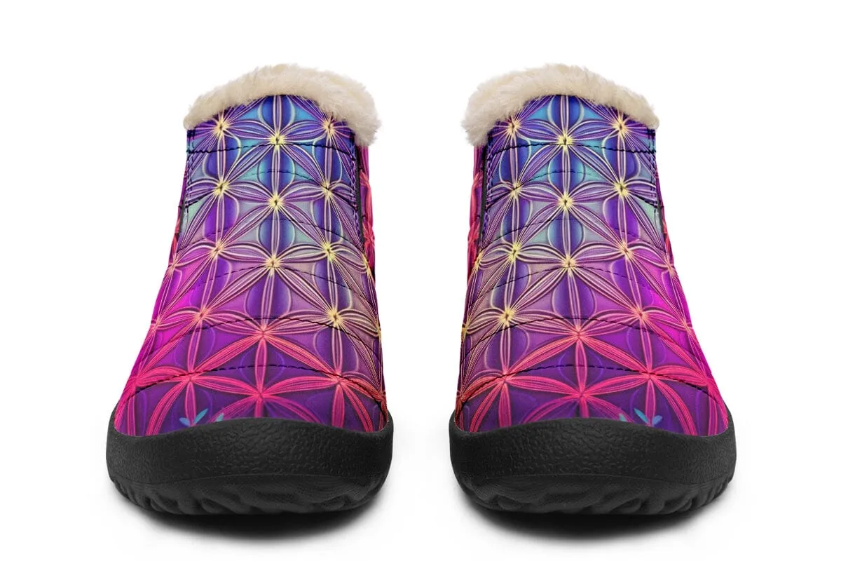 Flower Life Purp Winter Slippers