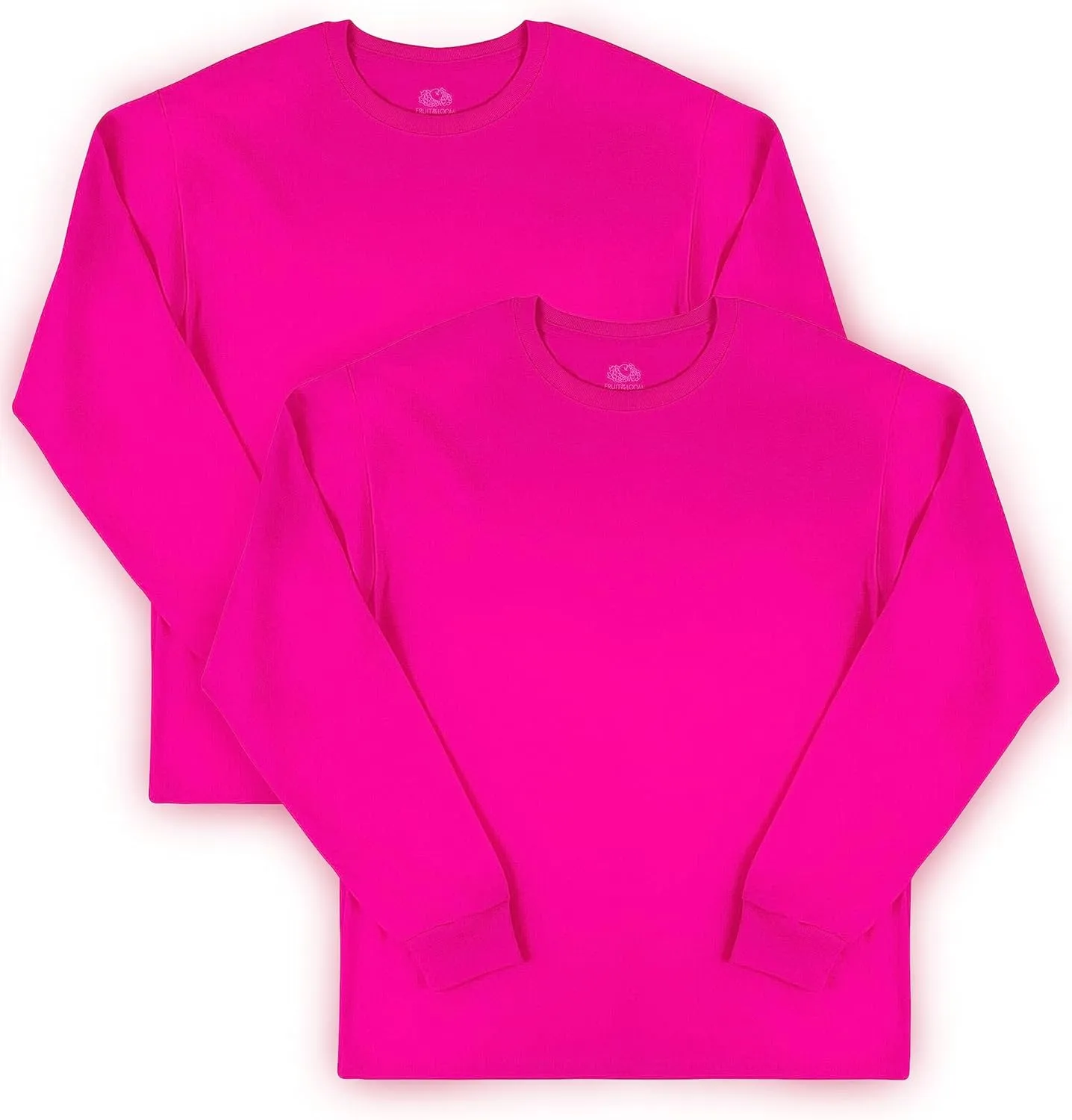 Fruit of the Loom Men's Eversoft Cotton Long Sleeve T Shirts, Breathable & Moisture Wicking with Odor Control