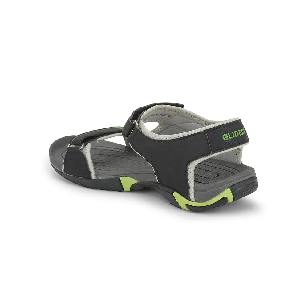 Gliders (Black) Casual Sandals For Men GRACIA-06E By Liberty